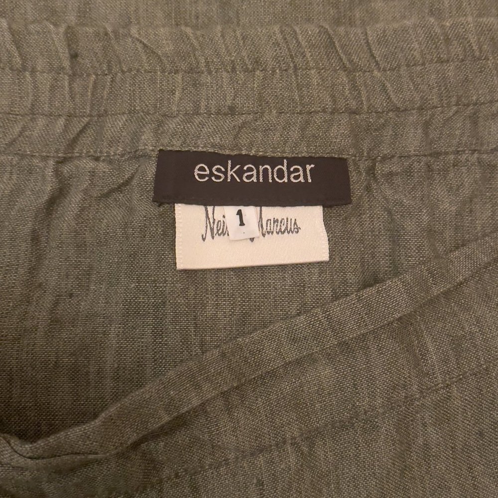 Eskandar Neiman Marcus Long Maxi Skirt Front Pockets Made in England Size 1 - Picture 7 of 9
